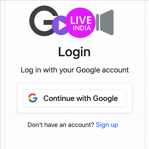 How to Log In with Google on GoLiveIndia How to Log In with Google on GoLiveIndia | GoLiveIndia